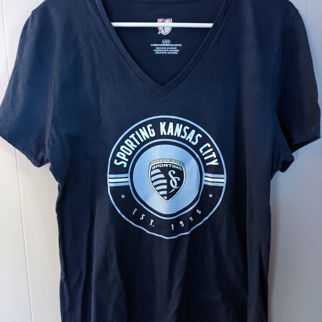Sporting Kansas City Women's T-Shirt Kc Soccer Tee Shirt Size Large